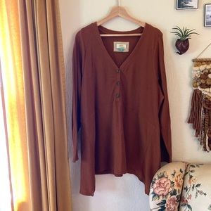 ANTHROPOLOGIE Maeve 2x Tunic Cotton Waffle Like New